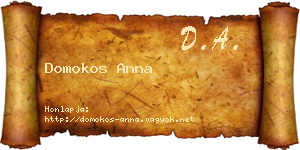 Domokos Anna névjegykártya